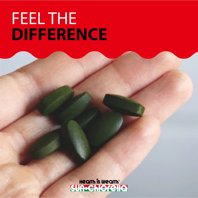 Sun Chlorella 500mg Whole Body Wellness Green Algae Superfood Supplement