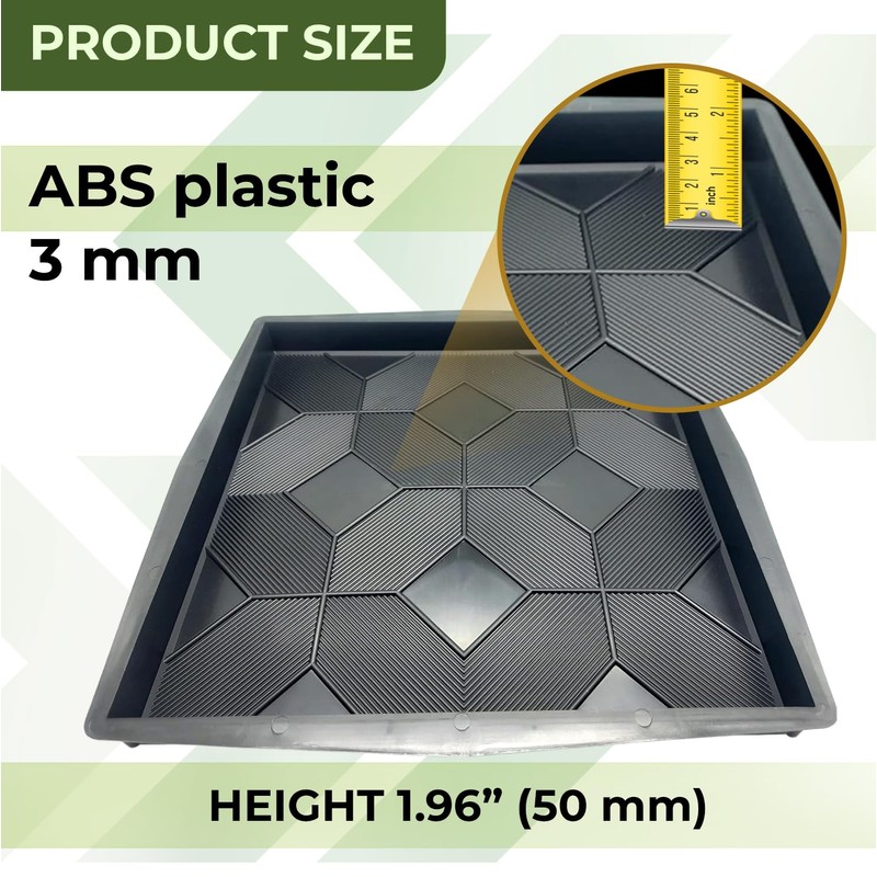 BETONEX Plastic Molds Concrete Patio Paving Mold Slabs Chestnut -
