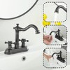 GGStudy Bathroom Faucet Oil Rubbed Bronze 2 Handles 4 Inches