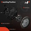 A-Premium Rear Driver Loaded Parking Brake Backing Plate Assembly Compatible