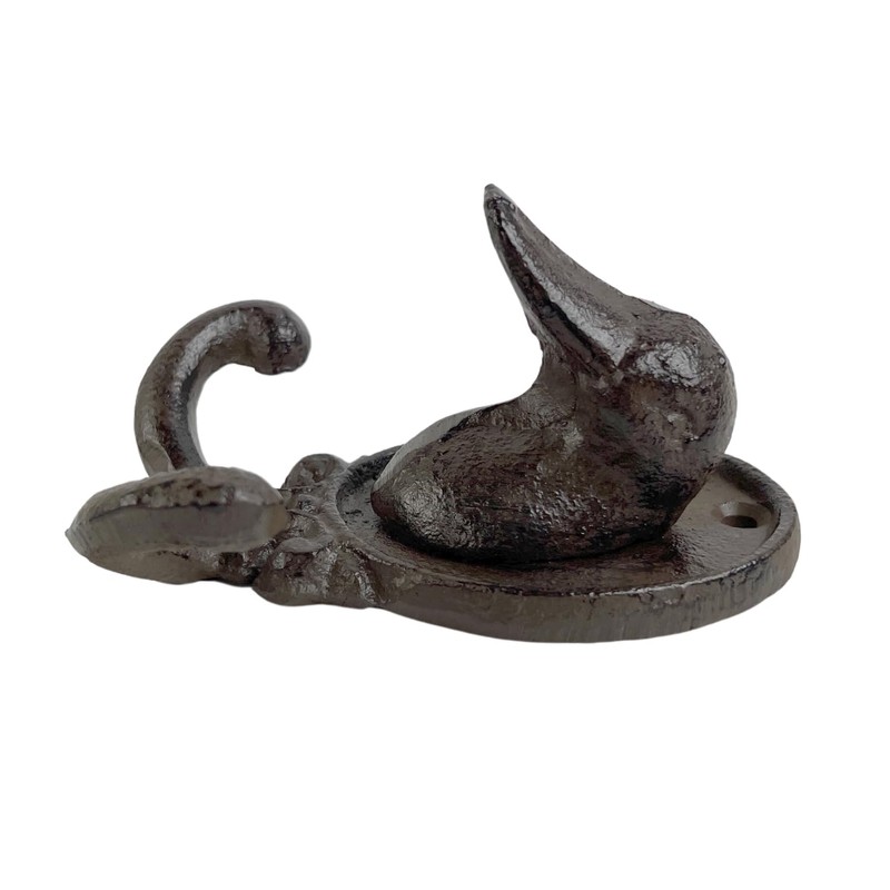 FTWDesign Duck Animal Head Coat Hook Cast Iron