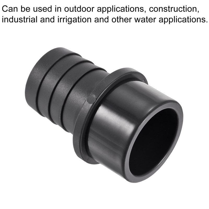 sourcing map PVC Pipe Fitting 40mm Barbed x 50mm OD
