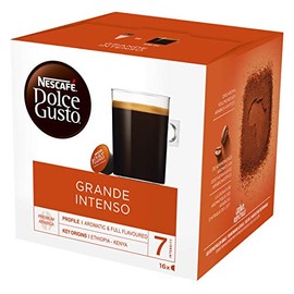 NESCAFÉ Dolce Gusto Grande Intenso, 16 Kaffeekapseln (Arabica Bohnen aus Ostafrika und Südamerika, Haselnussbraune Crema, Aromaversiegelte Kapseln) 1er Pack (1 x 16 Kapseln)