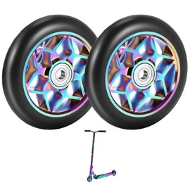 2 Pcs Colorful Stunt Scooter Wheels, Scooter Wheels 110mm, Scooter Wheels, Stunt Scooter Parts, Scooter Replacement Wheels, Pro Stunt Scooter Wheels, Scooter Spare Wheels (With Bearing)