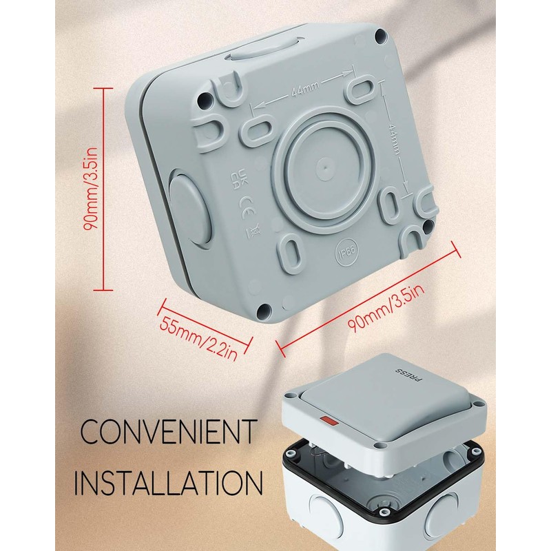 Waterproof Wall Push Button Release Switch, Garage Door Opener Surface