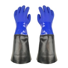 LIICHAAO Chemical Resistant long gloves for cleaning Poison ivy gloves waterproof gloves aquarium pool Abrasion Cut Resistant and Durable 17 inch (XL-17 inch Cuff)
