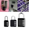 3/4-Digit Combination Black Padlock for Warehouses and Lockers 3-Digit Medium Black Lock 4ea