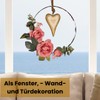 2 x Wooden Heart Pendants, Hearts Each 15 x 10