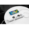 revolt Wall Power Strip: 3-Way Power Strip with USB-A and