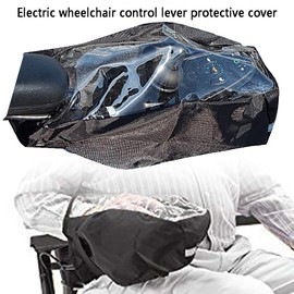 Power Wheelchair Joystick Protector Cover - Waterproof Electric Arm Control Cover With Adjustable Strap (Black)