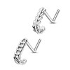 CM Crareesi Mania Nasenstecker, L-förmig, Nasenpiercing, Schmuck, 316L Edelstahl, Nasenschraube