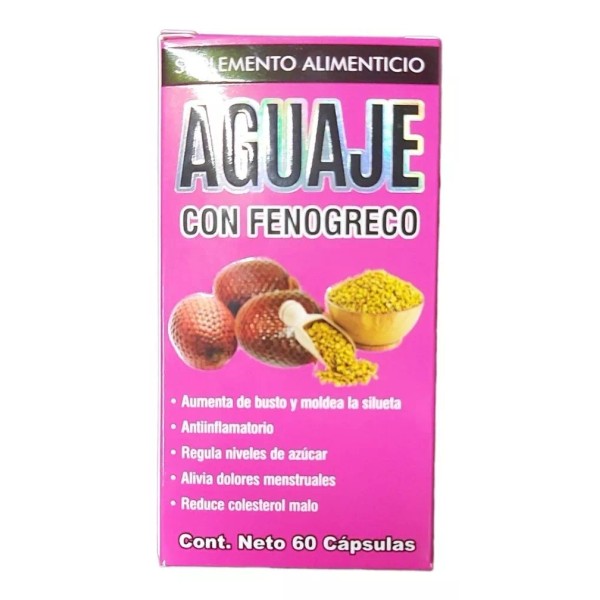Natural Health Aguaje Con Fenogreco Naturalin 60 Capsulas