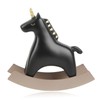 Rocking Horse Statue Black Small 13.5x4.5x14.5cm/5.3x1.8x5.7 Decorative Horse Sculpture Crafts