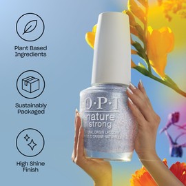 OPI Nature Strong Give a Garnet | Opaque Dark Red Crème Natural Origin Nail Polish | Plant Based, Vegan, Cruelty Free