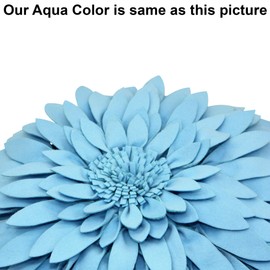 Contempo Lifestyles Flower Decorative Pillow - 3D Daisy Flower Pillow, Sunflower Throw Pillow - Flower Home Decorations - Couch & Bed Flower-Shaped Pillow, Solid Light Blue