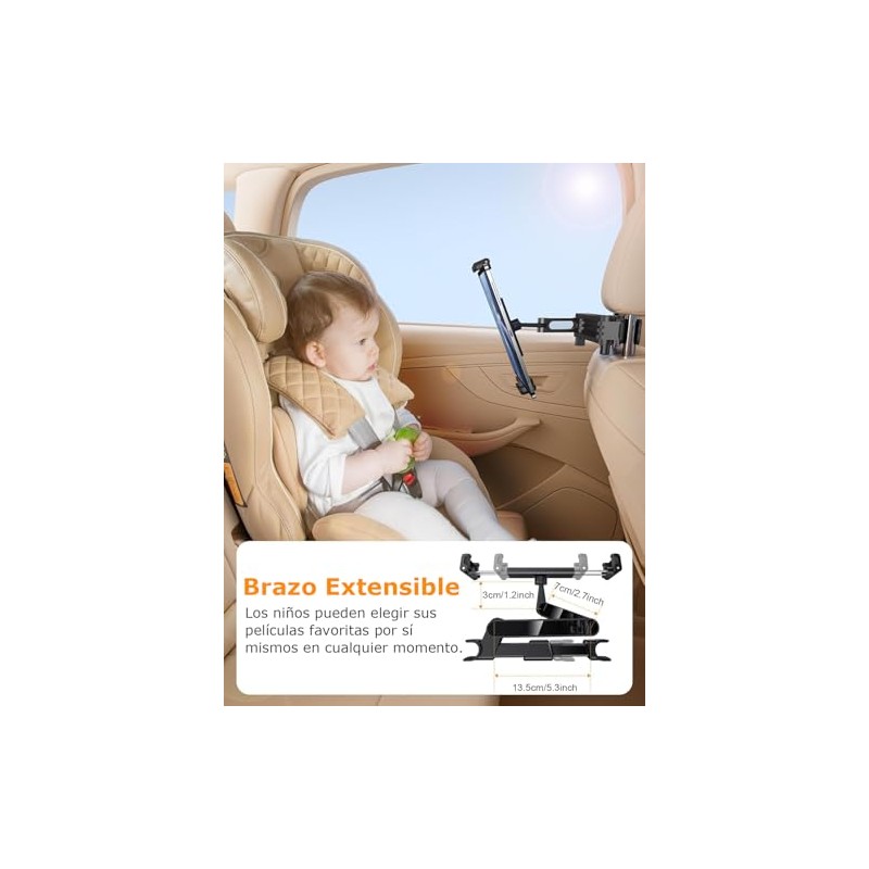 Soporte para Tablet Automovil para Reposacabezas,Seguro & Estable
