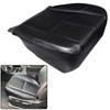 SecosAutoparts Front Driver or Passenger Bottom Black Leather Seat Cover