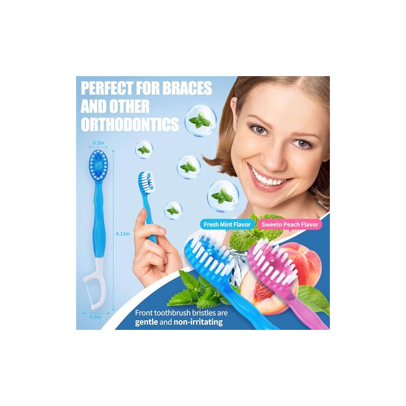 36 Pack Mini Disposable Toothbrushes – 5-in-1 Prepasted Travel Toothbrush