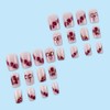 24 Pcs Pink Press on Nails Short Square Nail Tips,YEFIUO