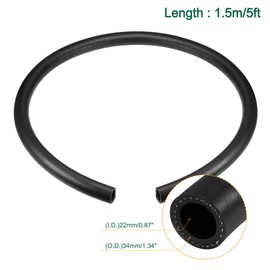 MECCANIXITY Fuel Line Engine Line Hose Reinforced 7/8" Dia 1/4" Thickness 5ft 2MPa High Pressure for Diesel Petrol Lubricant