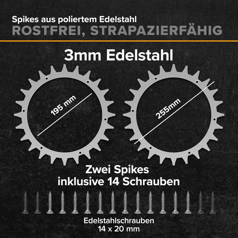 ROBO CLAWS Navimow i105E Stainless Steel Spikes 3 mm Thick