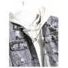 SOLY HUX Men's Ripped Denim Jacket Button Front Collared Long