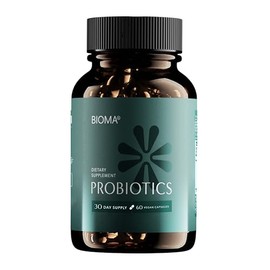 BIOMA Probiotics for Digestive Health, 3 in 1 Gut Health Probiotics and Prebiotics/Postbiotics, Slow Release Synbiotic Probiotic Capsules for Gut Health Multi Enzyme - New Improved Formula (60 Caps)