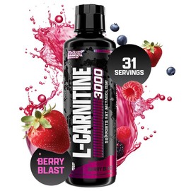 Nutrex Research Liquid Carnitine 3000 | Premium Liquid Carnitine, Stimulant Free For Energy and Recovery Edible Vitamin Fitness - Specification: Berry Blast