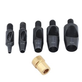 Hole Puncher Set, Press Machine and 2mm, 4mm, 6mm, 8mm, 10mm Hole Punch Dies for Leather Craft