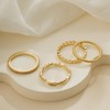 Maxcate Gold Stackable Rings for Women - 14K Really Gold