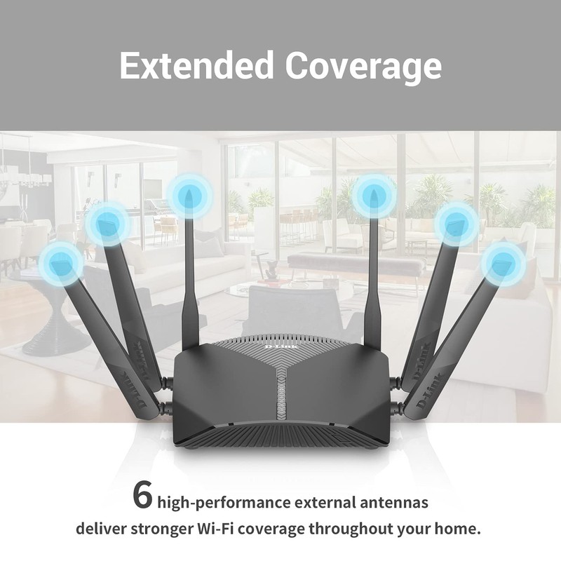 D-Link WiFi Router AC3000 Mesh Smart Internet Network Voice Control,