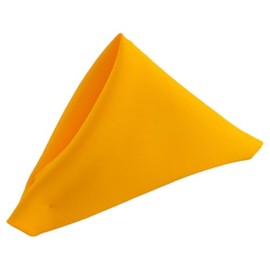 Paquete de 12 Servilletas de Tela, Todo tipo de eventos, Cómoda y fácil de lavar, Resistente, Dobladillo reforzado y Duradera, para Boda, Eventos y Uso Doméstico Regular 45 x 45 cm (Amarillo Mango)