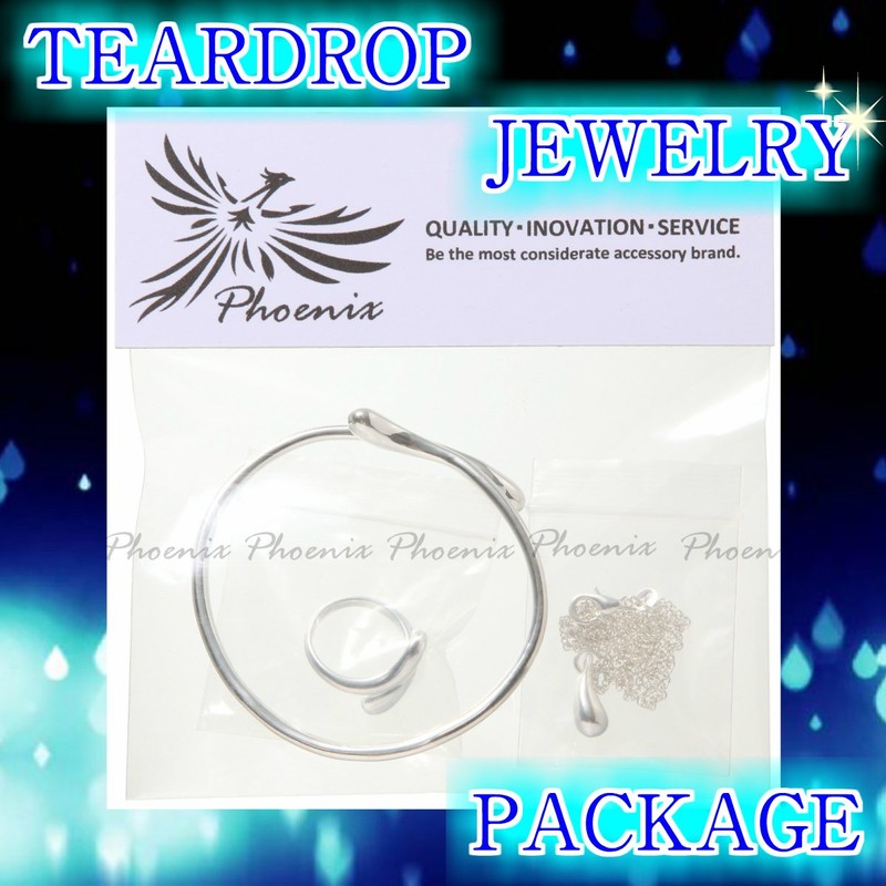 Phoenix Teardrop Necklace & Breath & Ring Ring & Bracelet
