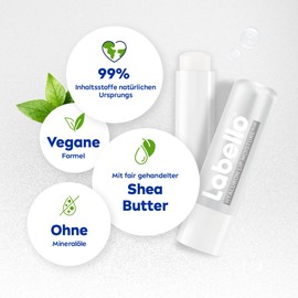Labello Lippenpflegestift mit Hyaluronsäure für 24h Feuchtigkeit, Lippenbalsam mit ultraleichter Textur, Lippenpflege für weiche Lippen, Hyaluron Lip Moisture Plus (5,2 ml)