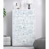 KUKANTST Wallpaper Blue White Peel and Stick Flower Leaf Contact