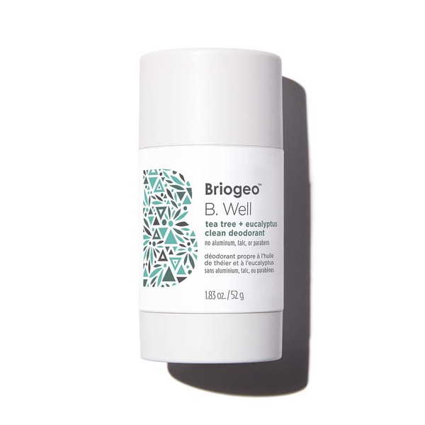 Briogeo B. Well Tea Tree + Eucalyptus Clean Deodorant, Plant-Based,Aluminum, Vegan & Cruelty-Free,1.83 Ounce