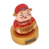Cai Shen Statue Solar Power Shaking Head Vivid Decorative Chinese