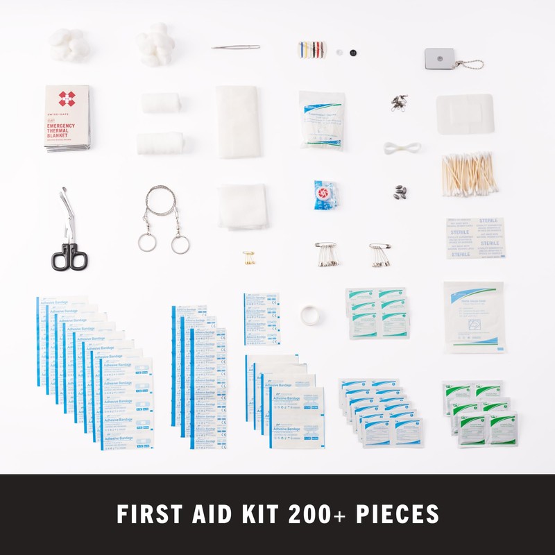 Swiss Safe 2-in-1 First Aid Kit for Car, Travel &