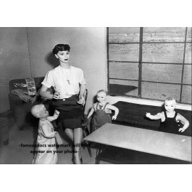 1st on TV Nuclear Bomb Test PHOTO Duck & Cover Atomic Blast Dummies.