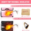 SPVIOQI 6500°F Fireproof Document Bag with Lock, Pink, Unisex-Adults, Clutch,