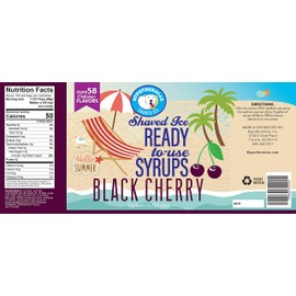 Black Cherry Hawaiian 🍧 Snow Cone Syrup 🌺 coffee, icee slushie, flavor syrups, cocktail flavors 🍹 Made with 100% Cane Sugar, No Corn Syrup 🚫 🌽 Ready to Use Gallon (128 Fl Oz)