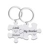 'Little Sister/Big Brother' Puzzle Piece Matching Keychains Set for 2,