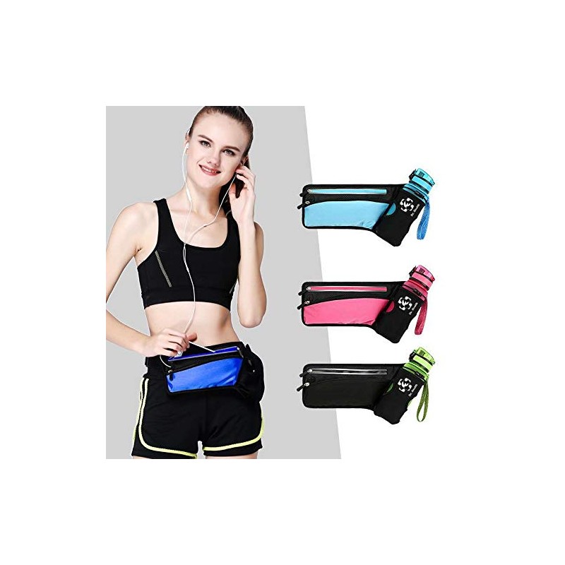 Riñonera deportiva para correr con botella de agua, soporte para