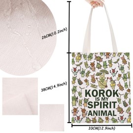 TSOTMO Game Merchandise Gifts BOTW Inspired Korok Gaming Themed Tote Bag for Gamer (KOR Tote)