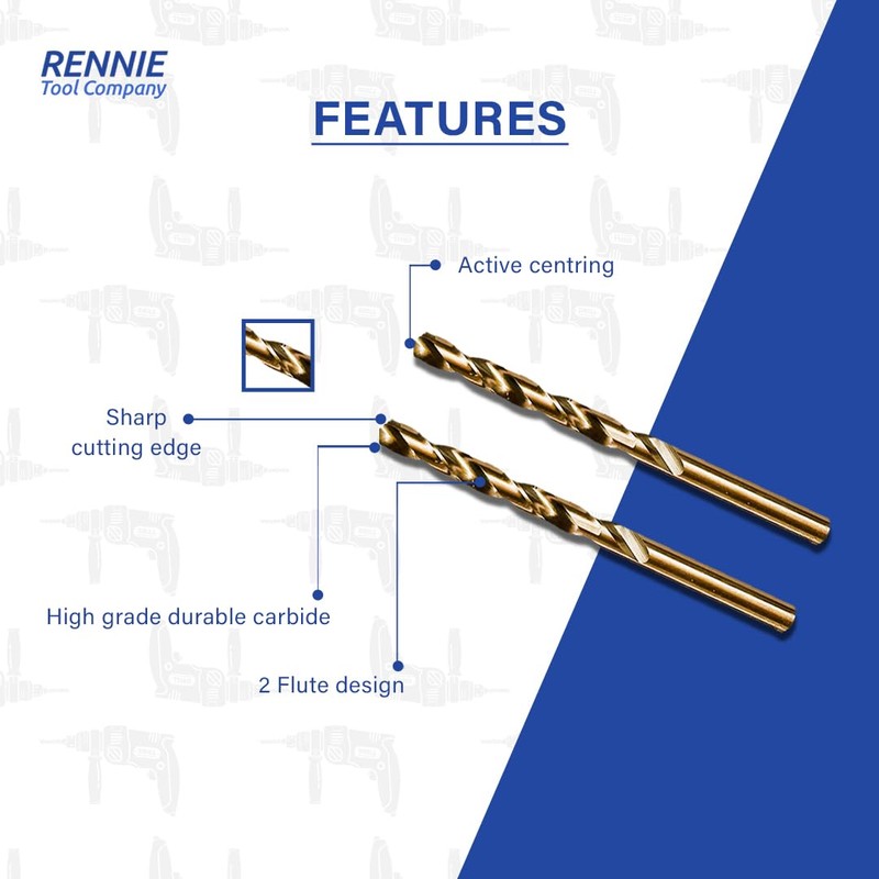Rennie Tool Company 4-10mm HSS Cobalt Drill Bit Set With