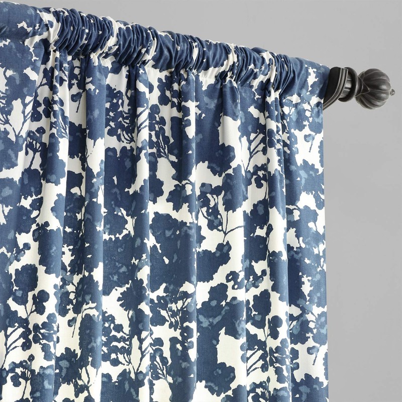 HPD Half Price Drapes PRTW-D48-108 Printed Cotton Twill Curtain (1