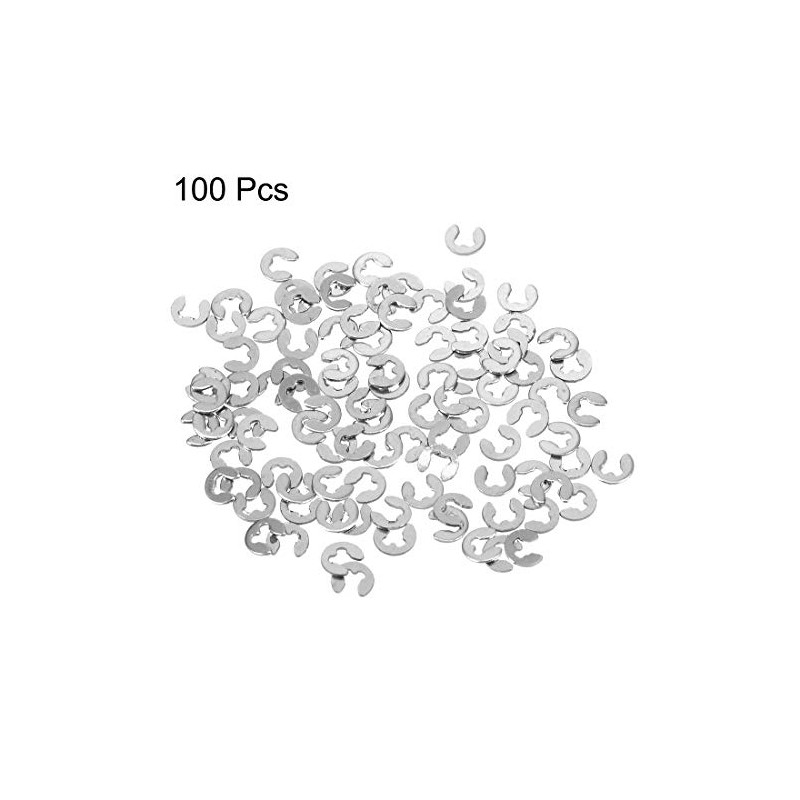 sourcing map 4mm External Circlip C-Clip Retaining Shaft Snap Rings