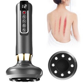 12 Level Electric Cupping Smart Scraping Massager Heating GuaSha Massage (12-speed Grey)