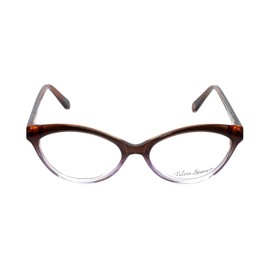 Valerie Spencer VS9312 Designer Reading Glasses in Brown/Lilac Crystal +4.00