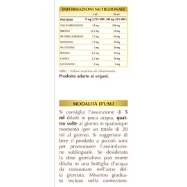 Dr Giorgini Integratore Alimentare, Potassio Olimentovis Liquido Analcoolico - 200 ml